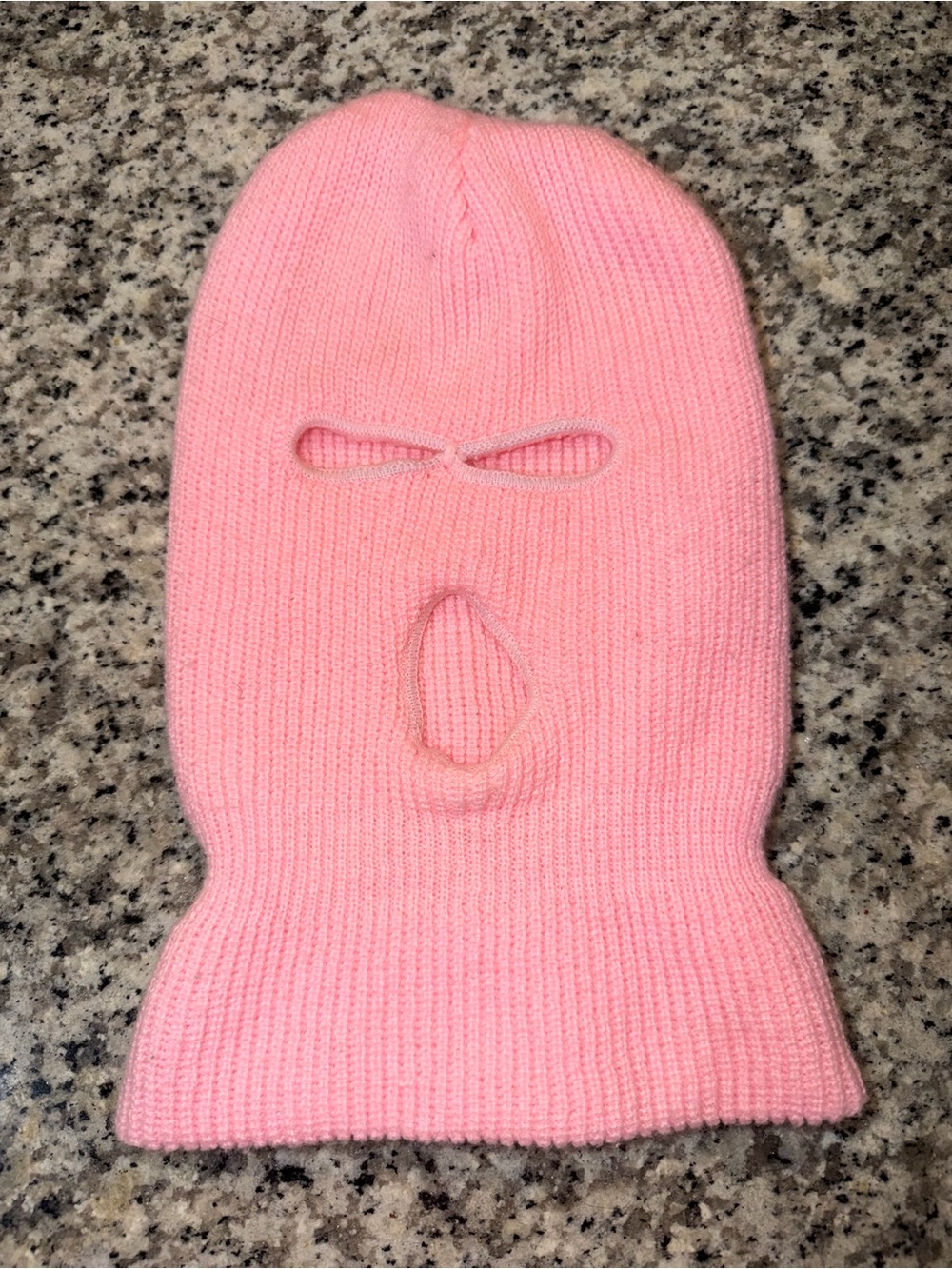 Pink Knit Balaclava Ski Mask